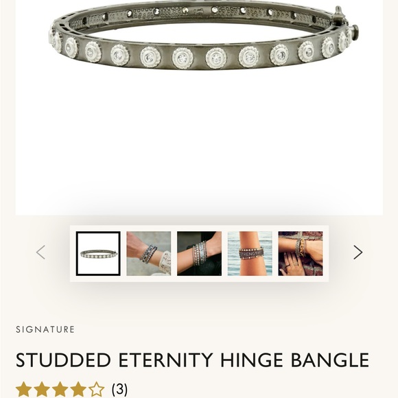 Freida Rothman STUDDED ETERNITY HINGE BANGLE